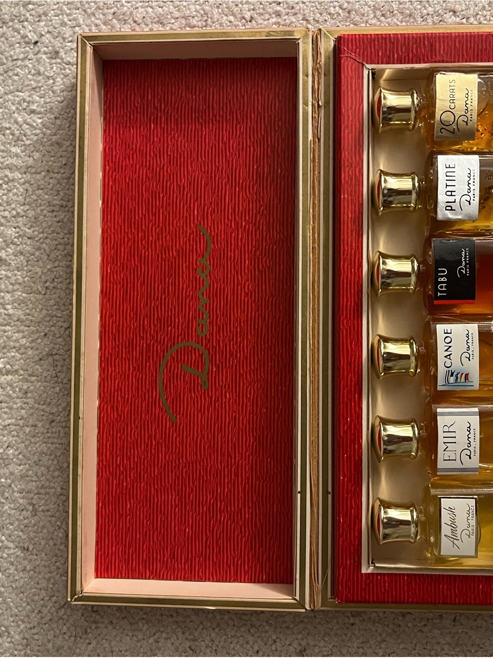 Vintage 1950s/1960s Parfums, 6-Piece Miniature Perfume Set